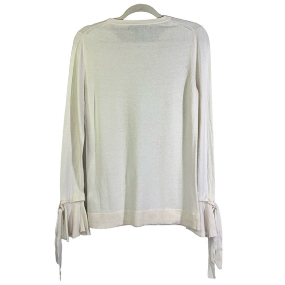BANANA REPUBLIC Crew Neck Tulip Sleeve W/Bow Tie Detail Cozy‎ Knit Sweater - Picture 7 of 11